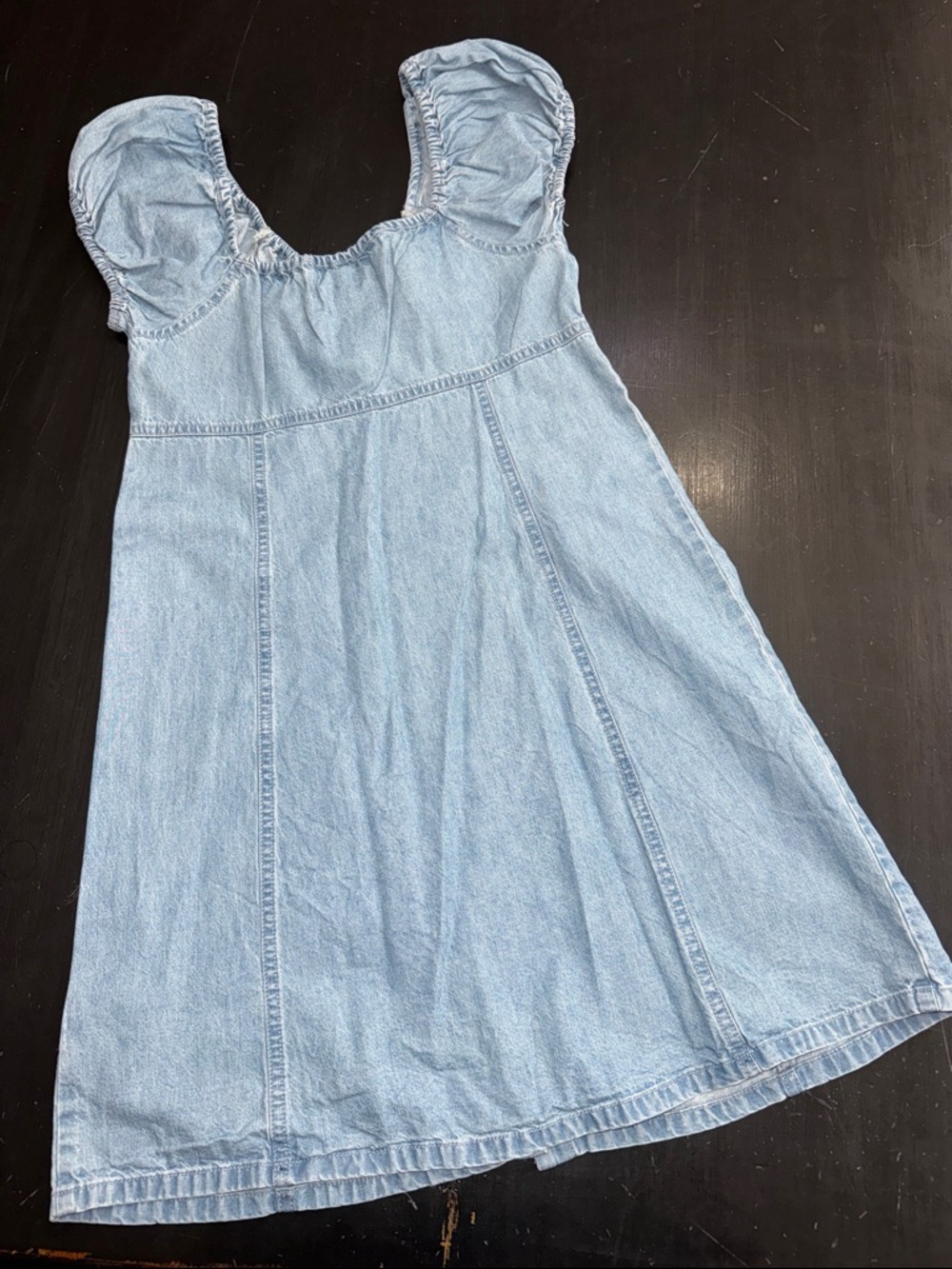 madewell light chambray denim dress. short sleeve. button up. size 0. like new. - Picture 5 of 7